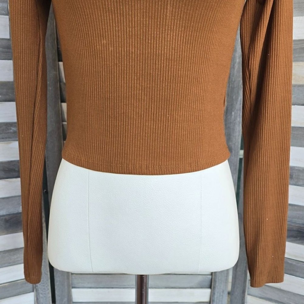 Women's Long Sleeve Sweetheart Neck Seamless Shirt | Wild Fable | X Small - Picture 2 of 9
